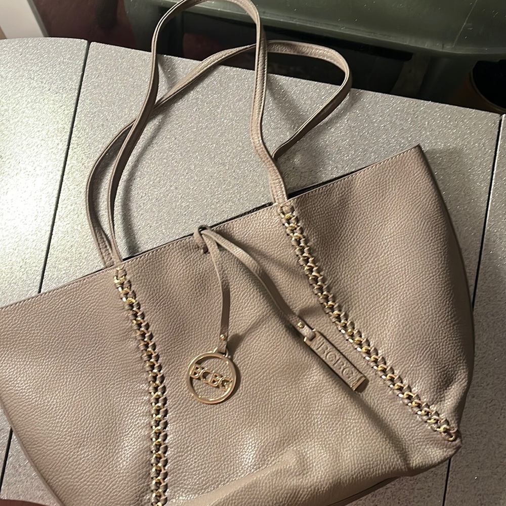 BCBG large tote, taupe, excellent condition